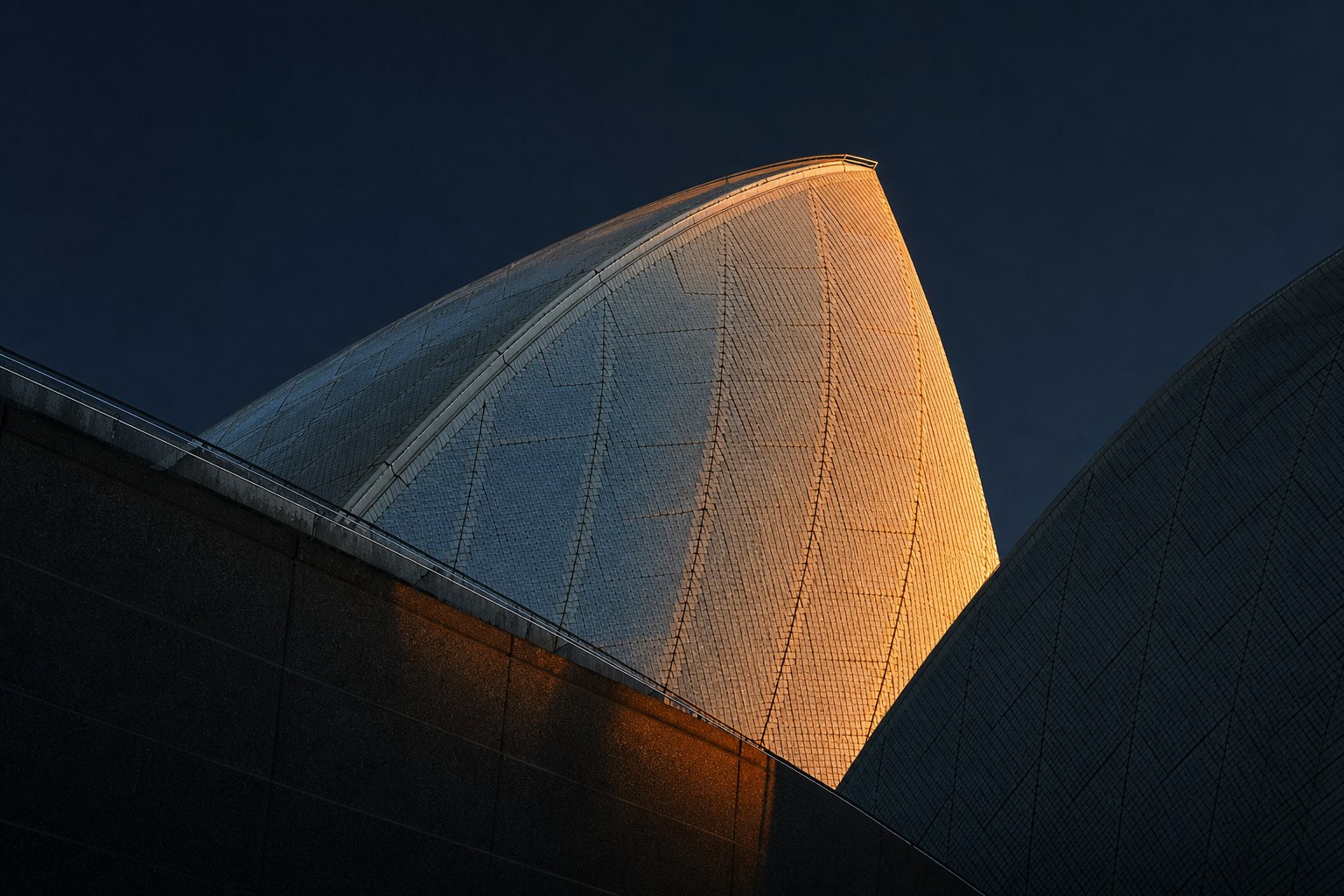 Architectural detail of the Sydney Opera House sails